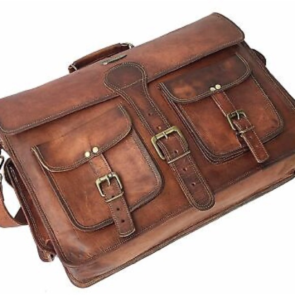 Cuero Leather Satchel Messenger Bag